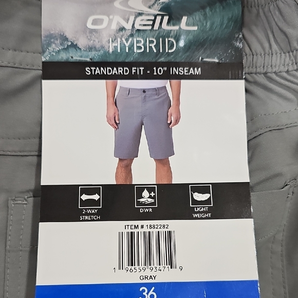 O'Neill Men's Gray Hybrid Shorts - Picture 1 of 4